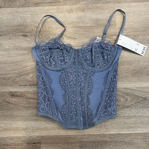 Urban Outfitters blue corset top